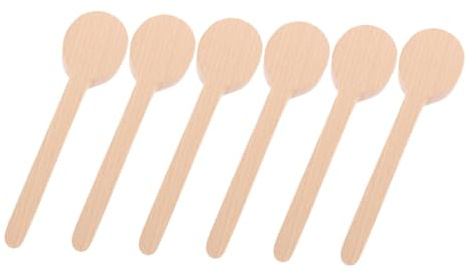 HIAKDOFT 6pcs DIY Wooden Spoon Blank Kit Unfinished Beech Wood Craft for Wood Burning Cooking Utensils Flat Spoon Projects for Kitchen Tools