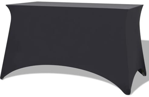 vidaXL 2X Stretch-Tischhusse Stehtischhusse Schonbezug 120x60,5x74 cm Anthrazit