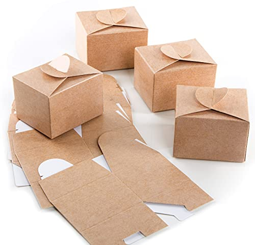 Logbuch-Verlag 25 kleine Geschenkschachteln Kraftpapier-Optik braun Geschenkbox Mini Verpackung Hochzeit Gastgeschenke 8 x 6,5 x 5,5