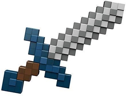 Mattel Minecraft Espada de Diamante de Foam, Espada de Juguete (GNM45)