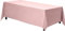 TINWARM Rectangulaire Nappe Satin pour la Décoration de Mariage/Fête d'anniversaire/Evénements 145 * 320CM (Rose)