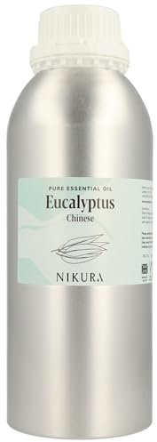 Nikura Eucalyptus (Chinese) Essential Oil - 1 kg | Great for Candle Making Supplies, Wax Melts, Aromatherapy Oil, Natural Soap Making, Bath Bombs | 100% Pure Natural Oils | Vegan & UK Made