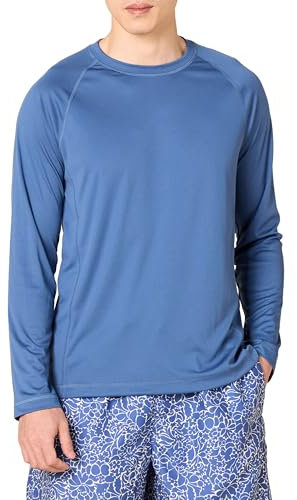 Amazon Essentials T-Shirt de Bain à Séchage Rapide à Manches Longues Homme, Bleu, S