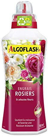 Algoflash Engrais Rosiers, Bouchon Doseur Inclus, 750 ml, ALIROS750N