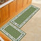 Treer Tapis de Cuisine Imprimé Plaid Rétro, Antidérapant et Lavable en Machine Entrée Devant Evier Tapis de Sol Tapis pour Chambre à Coucher, Salon (Vert,40x120cm)