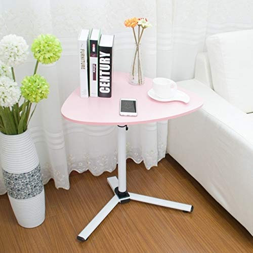 Dfcugyvibhjin Abnehmbarer Laptoptisch, Nachttisch, Lerntisch, Kaffeetisch (weißer Ahorn), PingGongHuaKeJiYouXianGongSi (Farbe: Rosa)