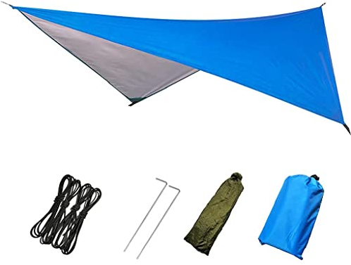 Sharplace Heavy Duty Zelt Tarp Hängematte Fliegen Abdeckung 3x3m Große wasserdichte Camping Shelter Leichte Plane mit Tasche für Outdoor Reise, Blau