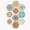 Tile Stickers,10 Pieces of Baroque Style Floor Stickers, Waterproof Wall Stickers for Bedroom and Bathroom, Hexagonal Tile Stickers