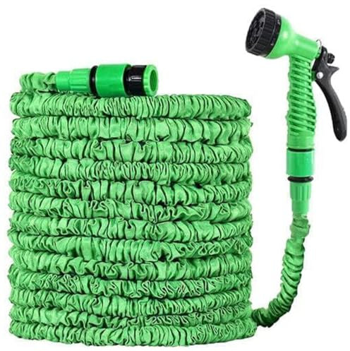 200ft Expandable Flexible Hosepipe - Garden Hose Pipe Magic Snake + Gun Watering | Outdoor Water Sprayer Connector Fittings Lightweight Reel Nozzle Compact Space Saving