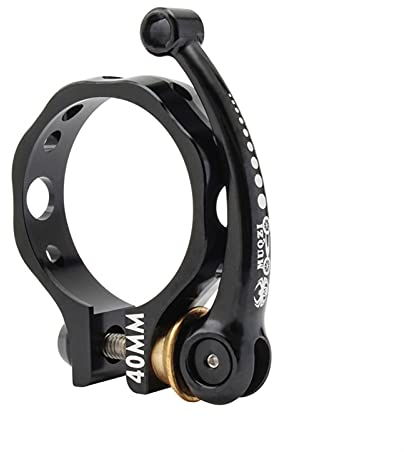 SOWUDM Schnellspanner Fahrrad 4. 0mm 41mm. Bike Sattelstütze Klemme Ultraleicht Aluminiumlegierung Schnellrelease Sitzrohrklammer for Fahrrad SattelstüTzenklemme (Color : Black 40MM)
