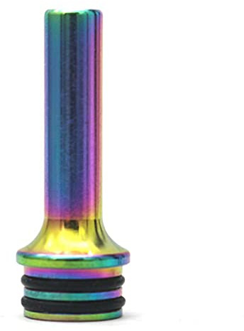 CREPUSCOLO Drip Tip, Rostfreier Stahl 510 Drip Tip Mundstück für RDA RTA E Zigarette Verdamper, Ohne Nikotin(Regenbogen 1)