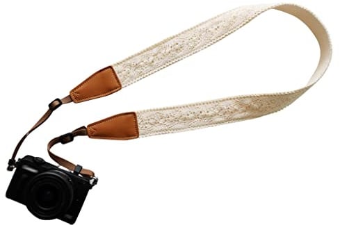 UNIKSTRAP Original Design Personalized Adjustable Camera Strap Cream Graceful & Vintage Lace, Fit for Canon Nikon Sony Olympus Interchangeable Lens Digital Camera/DSLR etc.