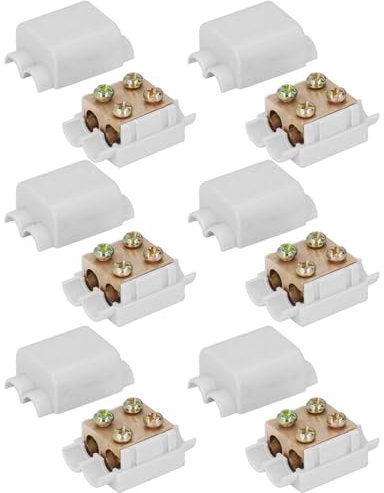 6Pcs T Type Wire Connector Wire Splitter Connector 1000V 100A High Power Splice Terminal Block No Break Quick Connectors for Home Wiring ZK‑1216