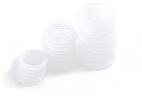 CONPHERON Silikon O-ring Dichtungsringe, 38mm Außendurchmesser, 30mm Innendurchmesser, 4mm Breite, Weiß, 10 Stück