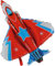 XL Folienballon * STARFIGHTER * als Deko für Kindergeburtstag und Flugzeug-Party | 78cm | für Luft und Helium | Düsenjet Kinder Geburtstag Ballon Dekoration Folienballons