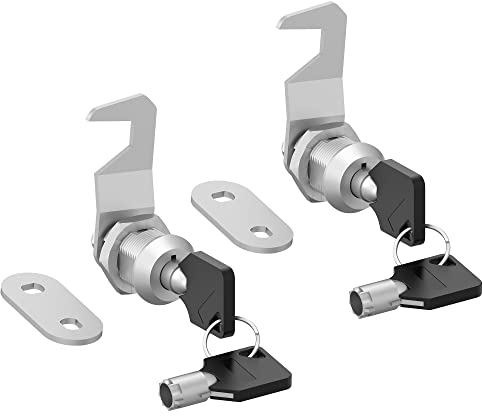 Tubular Cam Locks - Keyed Alike, Toolbox Lock Replacement, RV Storage & Security, 5/8 Zinc Alloy (2 Pack)