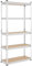 Yaheetech Schwerlastregal, Lagerregal, Kellerregal Metall, 153 x 75 x 30 cm, bis 875 kg belastbar, 5 verstellbare Ablagen, Steckregal, Werkstattregal, Silber