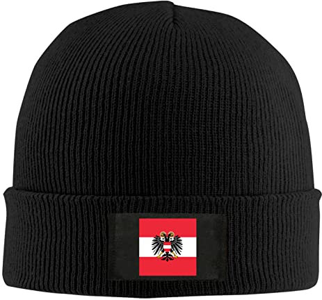 DJNGN Österreichische Flagge Unisex Beanie Mütze Gestrickte warme Mütze Wolle Strickmütze