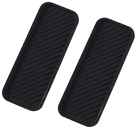 Jagowa 2pcs Silicone Soap Tray Sink Drain Rack Kitchen Dishes Teacup Insulation Mat Silicone Storage Box Anti-Slip Organizer Sponge Rack Small Soap Tray Black