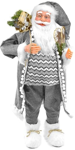 Stephans Möbelbörse 70cm Weihnachtsmann Santa Claus Nikolaus Weihnachten Figur Weihnachts Deko Weihnachtsmänner Saisonal Weihnachtsbaum Dekoration Christbaumschmuck Geschenk XL M2