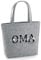 mamir home Personalisierte Einkaufstasche Oma – Geschenk für Oma - Filztasche Shopper OMA + Kindernamen und Jahreszahl - Geschenk Geburtstag (grau - Kindernamen auf OMA)