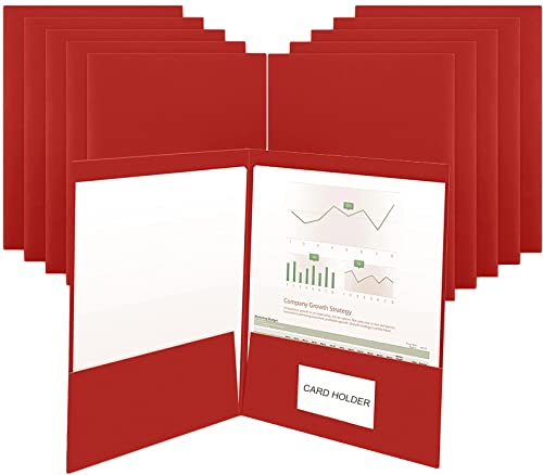 10 Stück Kraft Dokumentenmappe A4 Ordner Set Mit 2 Fächern Aktenordner Recycling Karton Aufbewahrungsmappe Bewerbungsmappen Präsentationsmappe POP Mappen Projektmappe für Präsentationen