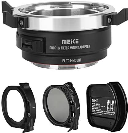 Meike MK-PLTL-C VND Manueller Fokus Objektivadapter mit Drop-In Variable ND und Klar UV Filter Konverter für ARRI PL Serie Cine Objektive auf Sigma Leica spiegellose Kameras S1 S1R S1H S5 FP