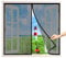 Magnet Fliegengitter Fenster Insektenschutz, 90x75 cm Feines undurchdringliches Gitter, Klettverschlussrollen inklusive, vollmagnetisch, schließt automatisch, Schwarz P
