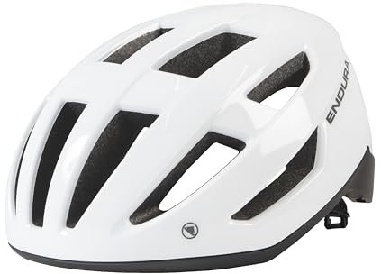 Endura Unisex Erwachsene Xtract Fahrradhelm | Geformte Konstruktion | Rennrad | Atmungsaktiv | Verstellbar Helm, Weiß, S-M