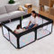 Dripex Laufstall Baby, Laufgitter Baby Oxford Gewebe, baby laufstall mit atmungsaktivem Netz, große Sicherheitsspielplatz, laufstall 120x180cm, Schwarz