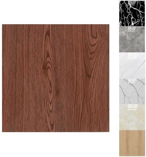 PVC Bodenbelag Selbstklebende Fliesen 22PCS 30 * 30cm(2m²),Selbstklebende Vinyl-Fliesen Betoneffekt Rutschfeste Wasserdichte Schneidbar Bodenaufkleber für Bettzimmer,Küche,Wohnzimmer