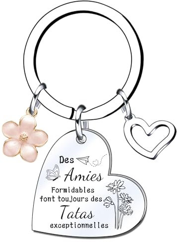 LKJHGF Cadeaux de Noël pour Tata Porte-clés amies formidables tatas exceptionnelles - Porte-clés pour Annonce Grossesse Tata Naissance Enfant idée Cadeau Annonce bébé Fille garçon (1)