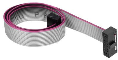DMiotech 12 Pin 0.2m Long 1.27mm IDC Wire Flat Ribbon Cable FC to FC Connector with Grey Color