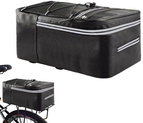 Fahrradtasche, Fahrrad Gepäckträgertasche, Tasche Fahrrad, Fahrradtaschen Hinten, mit Reflexstreifen und wasserdichtem Reißverschluss, für Fahrradtransportartikel, 12 L