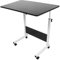 smallrun Mesa portatil Ordenador Escritorio con Ruedas 60 * 40CM Mesa Auxiliar de Altura Ajustable para Dormitorio (Negro)
