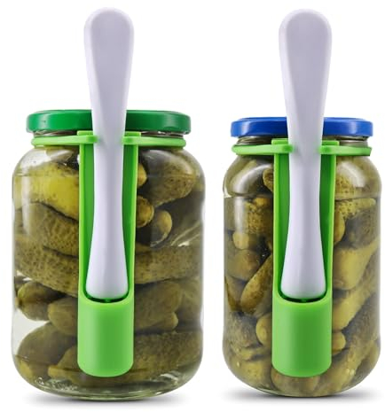Huotwoe Pickle Forks for the Jar 2 Pack Pickle Grabber 304 Stainless Steel Convenient Pickle Picker Kitchen Gadgets Pickle Gifts for Pickle Lovers, CYX-1218-PF
