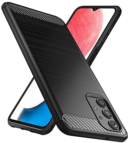 CoolGadget Carbon Hülle für Samsung Galaxy A13 4G Stoßfest Schwarz | Handyhülle im gebürsteten Carbon Design, flexibles TPU, rutschfest, kratzfest, dünn