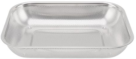 Fine Mesh Strainer for Kitchen, Stainless Steel Fine Mesh Strainer Basket Stainless Steel Colander Bowl Metal Net Baskets Rectangle Strainer Stainless Steel Mesh(Small)