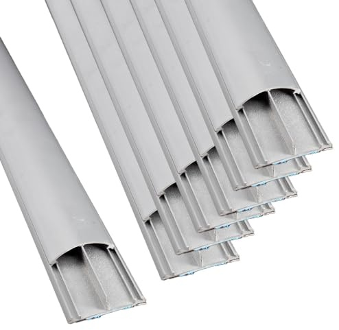 20x Bodenkanal 15x50mm, 1m, selbstklebend, grau