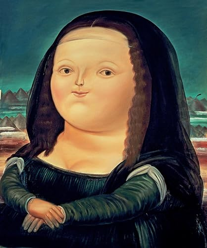Gnvkd Ecbxz Fernando Botero Poster Mona Lisa Monalisa Wandbilder Fernando Botero Drucke Fernando Botero Leinwand Gemälde Wohnkultur Bild 50x70cm Ohne Rahmen