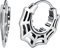 Yumilok Vintage Punk Spinnennetz Creolen Ohrringe Ring Ohrring Scharnier Huggie Earrings Ohringestecher Knorpel Piercing Ohrringe für Herren Damen