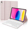 IVEOPPE Teclado iPad 10/11 Generación, Funda Teclado Español Ñ Desmontable Inalámbrico Bluetooth para iPad 10 Generación 2022/11 Generación A16 2025 (10.9/11 Pulgada), Rosa