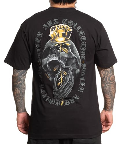 Sullen Clothing T-Shirt Rose Gold Art Collective Tattoo Schädel Totenkopf Rose, Größe:XXL