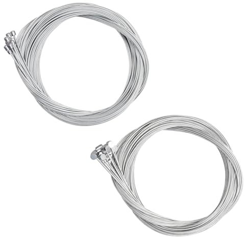 20 Pcs Cavi Freno Bici Cavi Cambio, 10 Pcs 1.75M Cavo Freno Bicicletta e 10 Pcs 2M Cavo del Cambio, Universali Filo Freno Cavo Deragliatore Bici per MTB Bicicletta da Strada Bici da Montagna