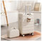 Meoky Suitcase Carry On Luggage with Wheels Combination Suitcase with Cup Holder Charging Port Travel Bag with Cosmetic Carry On Bag for Travel, Business,White,24in