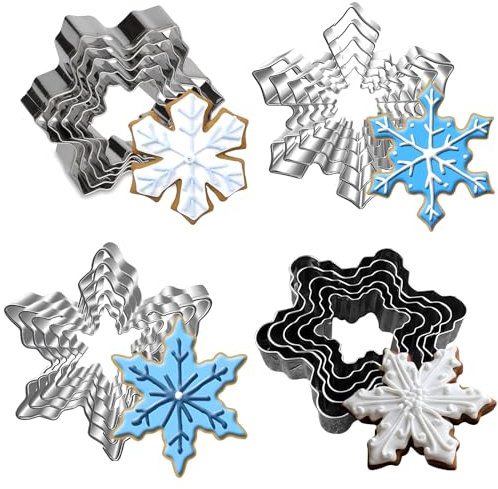 sylbx 20 Piezas Moldes de Galletas para Tartas,Cortadores de Galletas de Navidad,Cortadores De Galletas,Molde Para Galletas Cortador,Cortador De Galletas De Nieve Cortador para Niños y Vacaciones