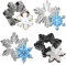 sylbx 20 Stück Edelstahl Ausstechformen,Weihnachten Ausstechformen,Weihnachten Schneeflocken Ausstecher,Edelstahl Weihnachts Ausstecher Set,Ausstechformen,Keksausstecher für Kinder und Urlaub
