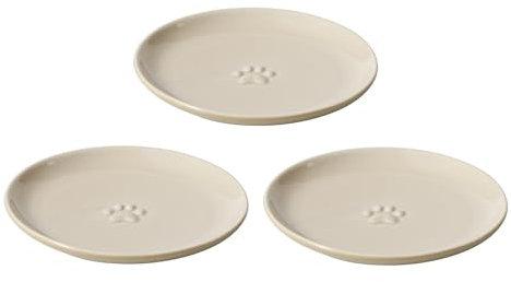 Havniva 15,4 cm große Keramik-Schüssel, Set mit 3 Keramik-Katzennäpfen, für den Innenbereich, zum Füttern von nassem und trockenem Futter, gegen Schnurrhaar, Müdigkeit (3 Stück)