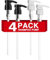 4er-Pack Shampoo-Pumpe für Liter Shampoo- und Conditioner-Pumpspender, passend für die meisten Salon-Flaschen mit 2,5 cm breiter Öffnung, schwarz und weiß, Ersatz-Pumpaufsatz für weiches Haar,