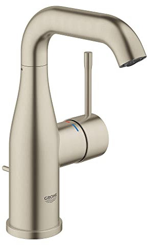 NTALJC Essence New 23485ENA Einloch-Badezimmerarmatur mit M-Griff, metallisch